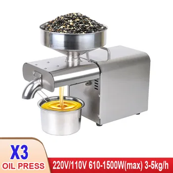 110V / 220V 1500W(Max) Automatic Cold Press Temperature Controlled Peanut Coconut Oil Press, Sunflower Seed Oil Press
110V / 220V 1500W(Max) Automatic Cold Press Temperature Controlled Peanut Coconut Oil Press, Sunflower Seed Oil Press