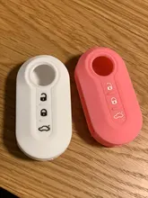 ZAD silicona set de fundas de piel para fiat 500 3 botones remoto llavero en blanco de las piezas de automóvil accesorios de colores