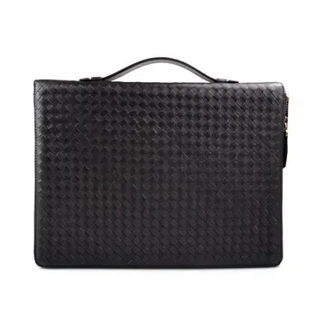 Leather folder A4 document file folder A4 braided weaved leather zipped folder bag dark brown
Leather folder A4 document file folder A4 braided weaved leather zipped folder bag dark brown