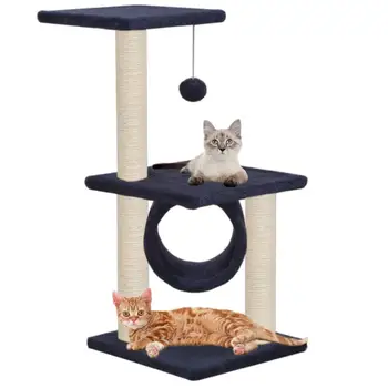 Cat Tree with Sisal Scratching Posts 65 cm Cat Scratchers Multi-level Play Center Fully Functional Cat Gym For Multi-cats House
Cat Tree with Sisal Scratching Posts 65 cm Cat Scratchers Multi-level Play Center Fully Functional Cat Gym For Multi-cats House