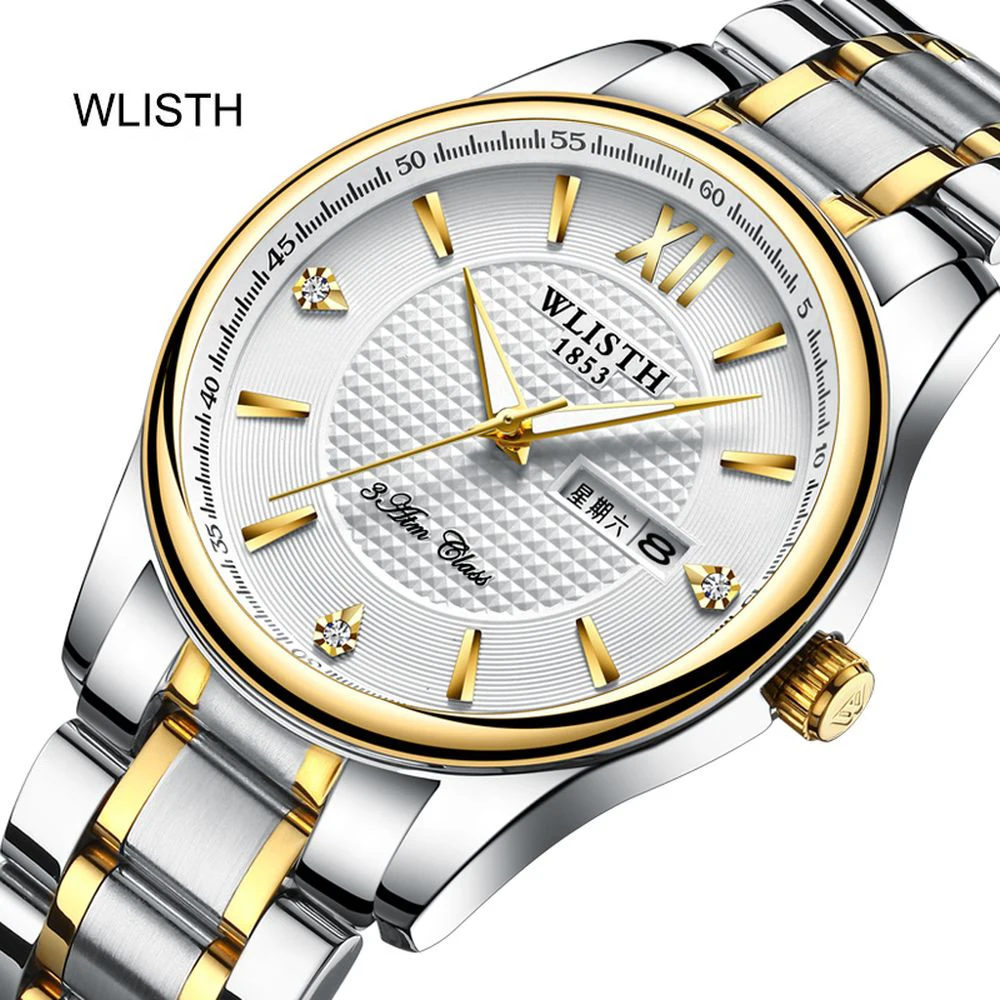 WLISTH Men's Watches Business Quartz Watches Men Stainless Steel Sport Watch Strap Waterproof Watches Luminous Double Calendar 
WLISTH Men's Watches Business Quartz Watches Men Stainless Steel Sport Watch Strap Waterproof Watches Luminous Double Calendar
