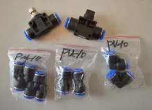 Conector neumático para tubo de conexión de manguera, compresor de junta de plástico, tubo de liberación rápida de empuje para 4mm, 6mm, 8mm, 10mm, 12mm, Pu Py