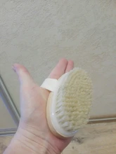 Jabalí-cepillo de madera ovalado para ducha, cerdas naturales, masaje exfoliante, tratamiento de celulitis, circulación sanguínea