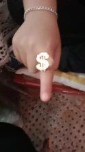 Anillo con signo de dólar americano clásico estilo callejero Color dorado anillo de Hip Hop para DJ raperos hombres personalidad US Dollar Signets anillos de joyería