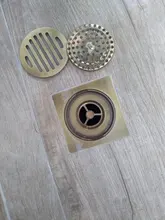 Bathroom-Accessory Floor-Drain Antique Brass Flower-Art Waste-Grate100mm--100mm YT-2104