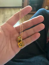 Pulsera de Color dorado antiguo, accesorio de dados de la suerte, con cadena de eslabones, joyería con espejo de coche, Han Solo, 1,25 cm, nueva