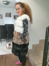 Chaquetas de piel sintética sin mangas para mujer, chaleco largo de piel de zorro de imitación, chaqueta de felpa gruesa y cálida de talla grande a la moda para invierno