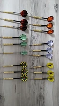 18 Uds (6 sets) profesional dardos de punta de acero s vuelo de dardos de punta de acero dardos con buen vuelos interior fitness