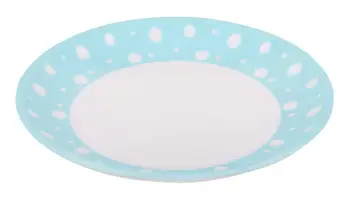 Plate polka dots 190mm (white and blue) 
Plate polka dots 190mm (white and blue)