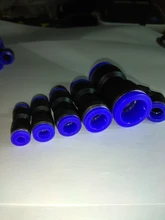 Accesorios Neumáticos Conector recto PU/PG 4-16mm OD manguera reductora 8-6mm plástico empuje en conector rápido Conexión de aire fontanería