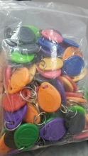 Etiquetas RFID para Control de acceso, 100 Uds., 125KHz, 11 colores, TK4100 EM4100, tarjetas RFID para mandos de proximidad, tiempo de asistencia