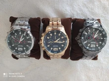 Megir-relojes de cuarzo de acero inoxidable para hombre, cronógrafo analógico, de pulsera, dorado, luminoso, resistente al agua, 2068GGD-2N3