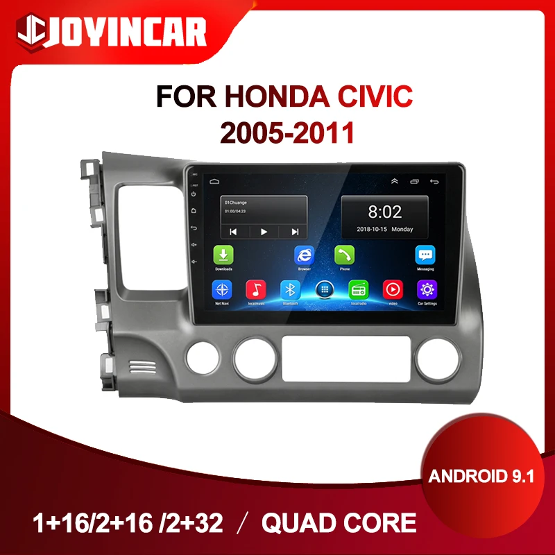 Автомагнитола 2DIN мультимедийный видеоплеер для Honda Civic 10 1 9 2005 дюйма GPS Wi Fi Android