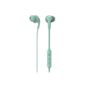 With FLOW TIP ear wire earphones green color 
With FLOW TIP ear wire earphones green color