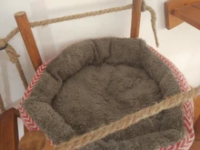 pawstrip Soft Plush Winter Dog Bed Round Cat Bed Warm Puppy Cushion Chihuahua Teddy Small