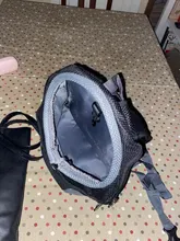 Doble hombro portátil de viaje mochila al aire libre bolsa de transporte perro mascota frente perro bolsa de malla de mochila de la cabeza, suministros para mascotas