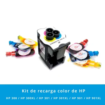 Refill Kit for HP 300 / 301 / 302 / 304 / 901 printers with 6 Color recharges (6 ml)
Refill Kit for HP 300 / 301 / 302 / 304 / 901 printers with 6 Color recharges (6 ml)