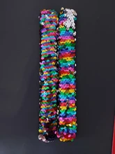 2 uds. De pulseras Slap con purpurina y lentejuela sirena, brazaletes con parches de dos colores para niños, decoración de fiesta, juguetes, accesorios de pulsera