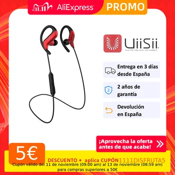 UIISII Auriculares BT100 inalámbricos deportivos con bluetooth Rojo
UIISII Auriculares BT100 inalámbricos deportivos con bluetooth Rojo