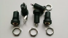 Conector de Audio PJ392A de 3,5 MM, 3 Pole, montaje de Panel de soldadura estéreo negro, dorado, con tuercas PJ-392A, 5 uds.
