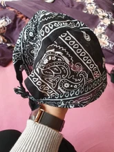 Sombrero de pañuelo Unisex de algodón con estampado Durag, gorro transpirable, turbante para quimio, pañuelo de cabeza de pirata