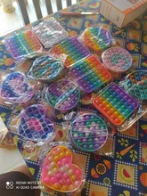 Juguete sensorial antiestrés para niños y adultos, juguete antiestrés para el autismo, con burbujas de empuje, divertido