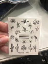 Calcomanías de agua con hojas y flores, calcomanías de transferencia facial en línea abstracta, adhesivos para uñas, decoración de la serie de verano y primavera, 1 hoja