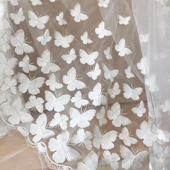 1 Yard Off White Butterfly Lace Fabric with Clear Sequin Silver Thread Craft Wedding Gown Prom Dress Couture Fabric
1 Yard Off White Butterfly Lace Fabric with Clear Sequin Silver Thread Craft Wedding Gown Prom Dress Couture Fabric