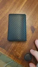 DIENQI-bloqueo RFID, portatarjetas de cuero para hombre, bloqueo RFID, portatarjetas de cuero con fibra de carbono, funda de billetera protectora para tarjetero, tarjeta bancaria, monedero