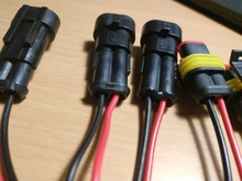 Plug-Set Cable Electrical-Wire-Connector Waterproof with 2-Pin-Way Sealed