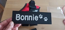 2 uds personalizado arnés del perro etiqueta nombre de Perro personalizado K9 Collar arnés para perro etiqueta engomada de la etiqueta de parche de arnés para perros etiqueta de nombre