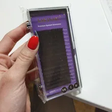 LAKANAKU 16 filas clásico pestañas individuales de seda extensiones de pestañas de vizón extensión volumen 8-18MM maquillaje profesional de pestañas