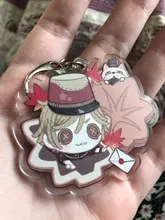 LLavero de acrílico con forma de V para hombre y mujer, llavero con colgante de juego, llavero para niños, joyería