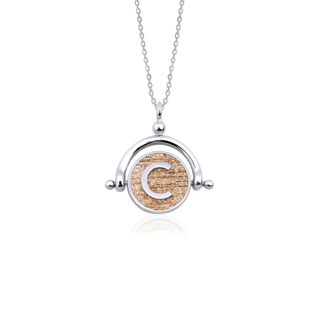 Tash Design Letter C Pendant, Silver Pendant, Bronze Zircon Stone Double Sided Pendant chain Length 70 cm
Tash Design Letter C Pendant, Silver Pendant, Bronze Zircon Stone Double Sided Pendant chain Length 70 cm