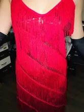 Vestido Vintage del gran Gatsby para mujer, vestido de lentejuelas de fiesta Vintage de los años 1920, camisola Sexy con cuello en V, vestido de flecos dorados, trajes de Flapper