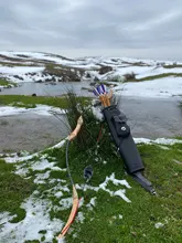 Arco largo para arquería 30-45 libras, arco tradicional hecho a mano con descanso de flecha para caza al aire libre
