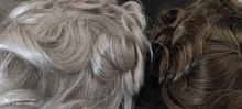 Longitud del pelo 15cm,color n. ° 3 de densidad, pelo blanco claro 80%, enlace de carga de cabello blanco 25%