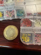 1 caja de flores de resina UV decoración natural, Floral etiqueta 3D seco de belleza de uñas arte Epoxy molde de joyería