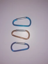 Mosquetón de escalada con botón, gancho para acampar y senderismo, deportes al aire libre, hebilla de seguridad llavero de aluminio multicolor, 1/5/10 Uds.