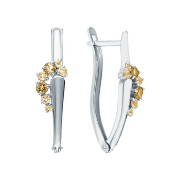 Silver earrings with citrine sunlight sample 925
Silver earrings with citrine sunlight sample 925
