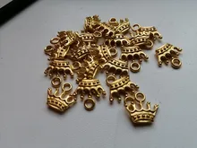 20 piezas encantos corona 13x14mm plata tibetana/oro/bronce chapado colgantes joyería antigua fabricación artesanal DIY