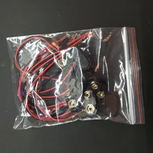 10 Uds 9V batería Snap clip conector cables titular