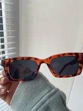 Las mujeres gafas de sol de diseñador de la marca gafas de ojo de gato conductor gafas de sol de pesca rectángulo leopardo Vintage gafas