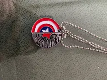 Collar con símbolo de escudo de los Vengadores para mujer, Gargantilla con colgante para parejas, joyería para chicas adolescentes