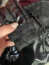 ArtSu sin tirantes de cuero de PU mono mujeres Sexy sin mangas monos, Catsuit delgado fiesta de navidad Club cuerpo Mujer nueva ASJU60562