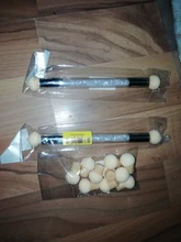 1 pincel para degradar el color de las uñas, con doble punta de esponja y mango con diamantes de imitación, accesorio apto para el degradado del esmalte de uñas artísticas