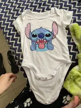 Peleles de verano para bebé recién nacido, monos con manga corta, Mono de Lilo & Stitch de dibujos animados, ropa para bebé (niño o niña)