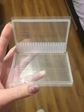 Caja de almacenamiento clara de 10/20/30 ranuras acrílicas para broca de uñas, contenedor con soporte para limas, accesorios para uñas
