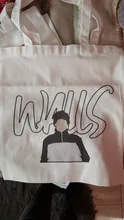 Louis Tomlinson una dirección diseño de hombro bolsas de lona de gran capacidad de la Universidad bolso Harajuku mujer bolsa de compras