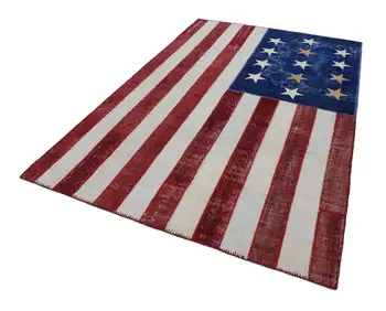 199x301 Cm Usa Handmade Flag Patchwork Rug-6x10 Ft
199x301 Cm Usa Handmade Flag Patchwork Rug-6x10 Ft